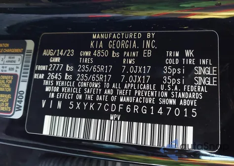 2024 Kia Sportage X-Pro from USA, damaged, VIN 5XYK7CDF6RG147015